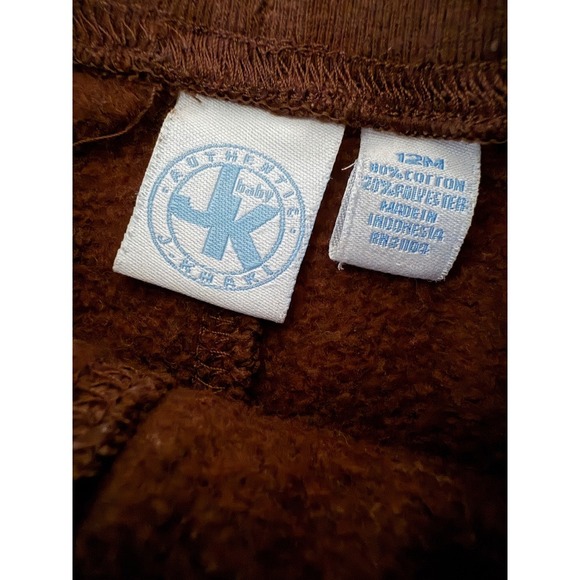 Vintage JK Baby Brown Paw Print Boys Sweatpants Size 12 Months - Picture 3 of 4
